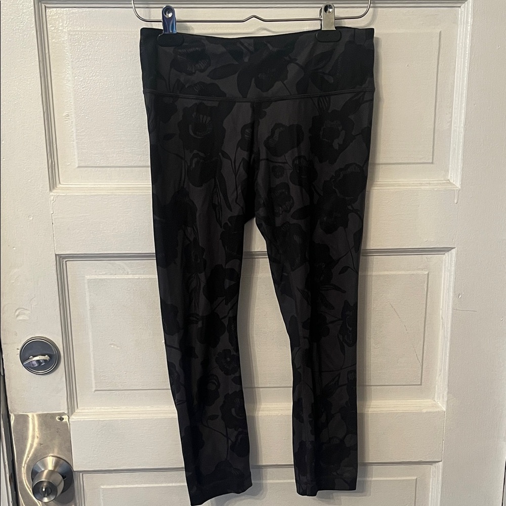lululemon athletica Black Floral Leggings